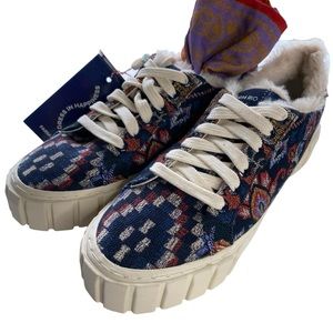 FARM Rio Blue Patterned Sneakers